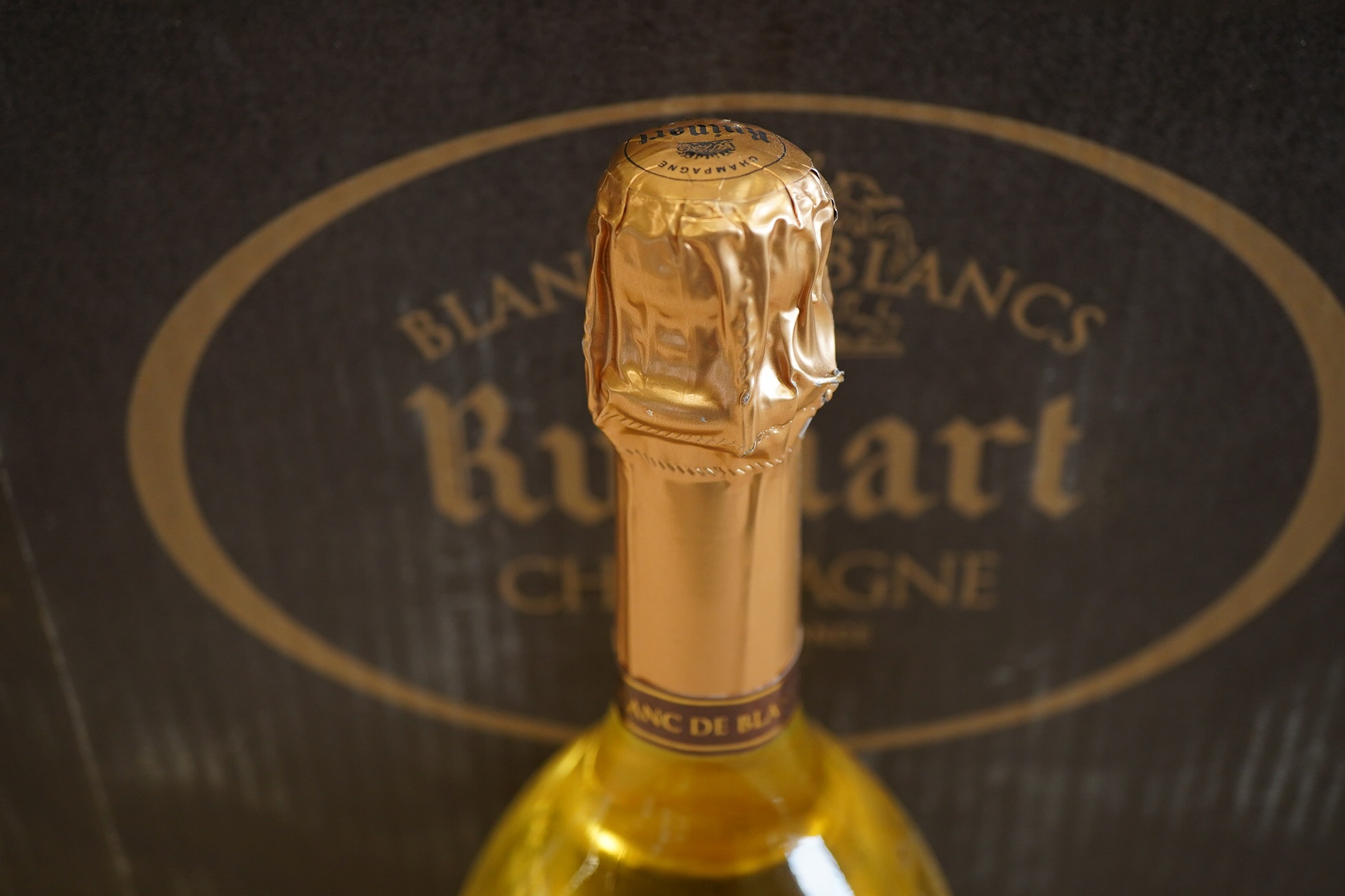 Seven bottles of Ruinart Brut Champagne